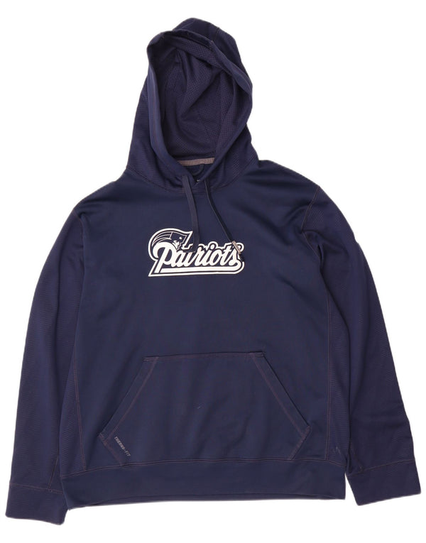 Nike Mens New England Patriots Graphic Hoodie Jumper Medium Navy Blue