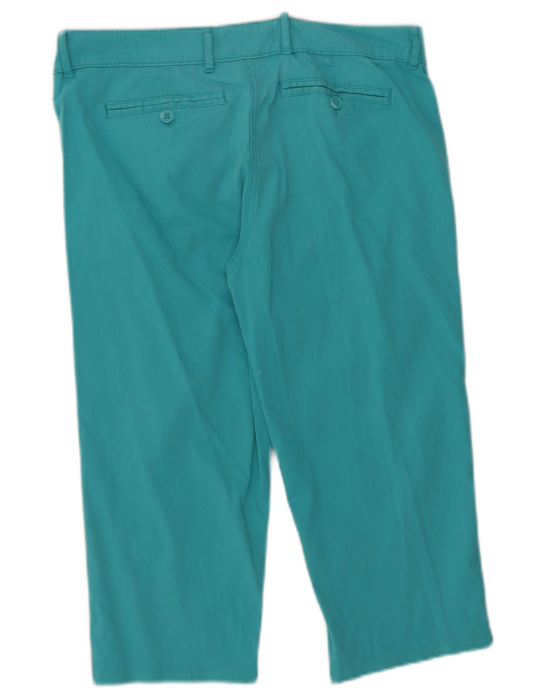 Marks & Spencer Womens Capri Trousers UK 10 Small W32 L18 Turquoise