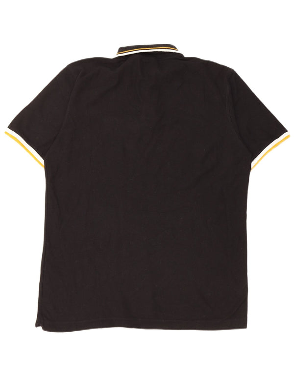 Fila Mens Polo Shirt XL Black Cotton