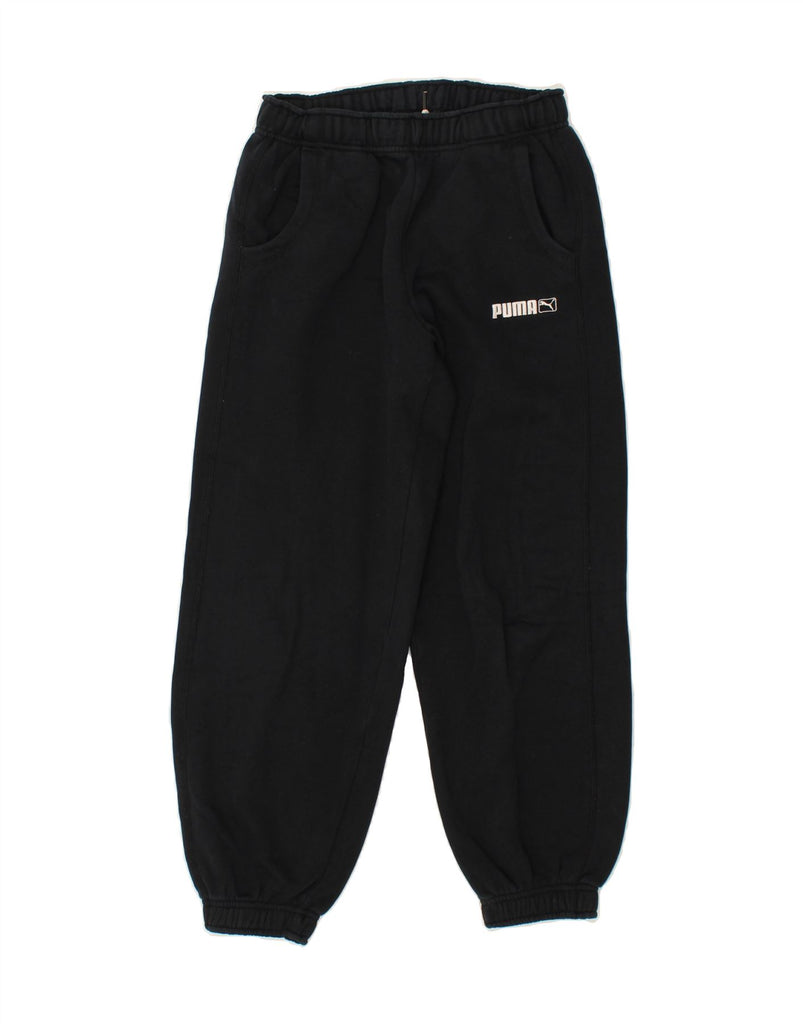 PUMA Girls Tracksuit Trousers Joggers 11-12 Years Large  Black Cotton Vintage Puma and Second-Hand Puma from Messina Hembry 