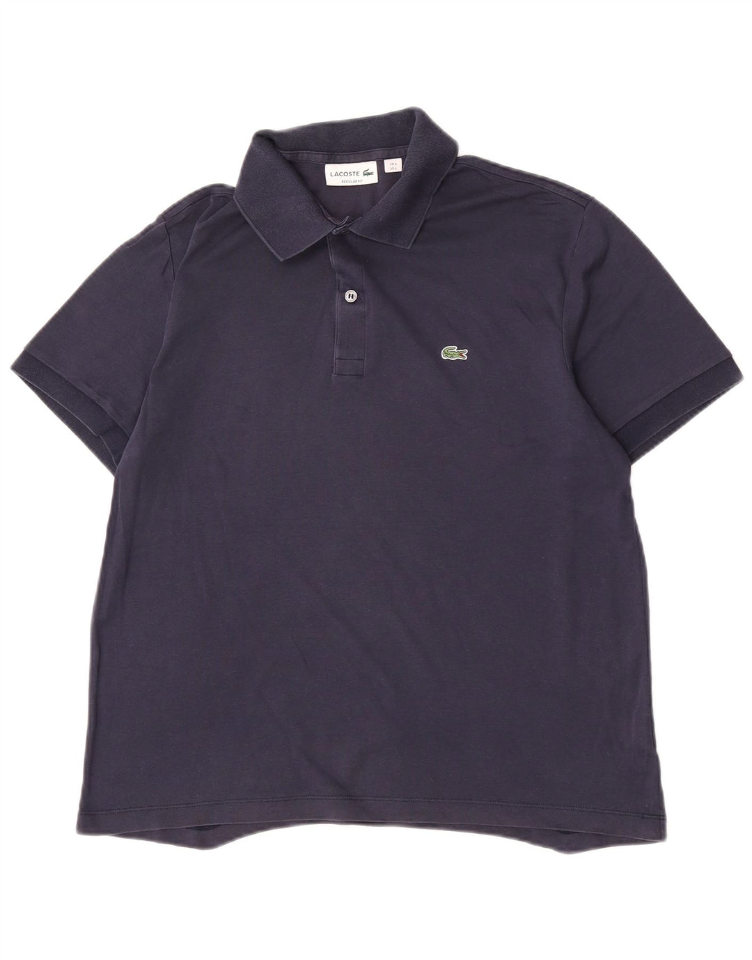Lacoste Mens Regular Fit Polo Shirt Size 5 Large Navy Blue Cotton
