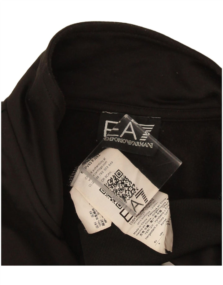 Emporio Armani Mens Tracksuit Top Jacket Small Black Colourblock Polyester