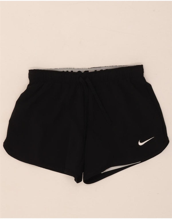 Nike Womens Dri Fit Sport Shorts UK 6 XS Black Polyester