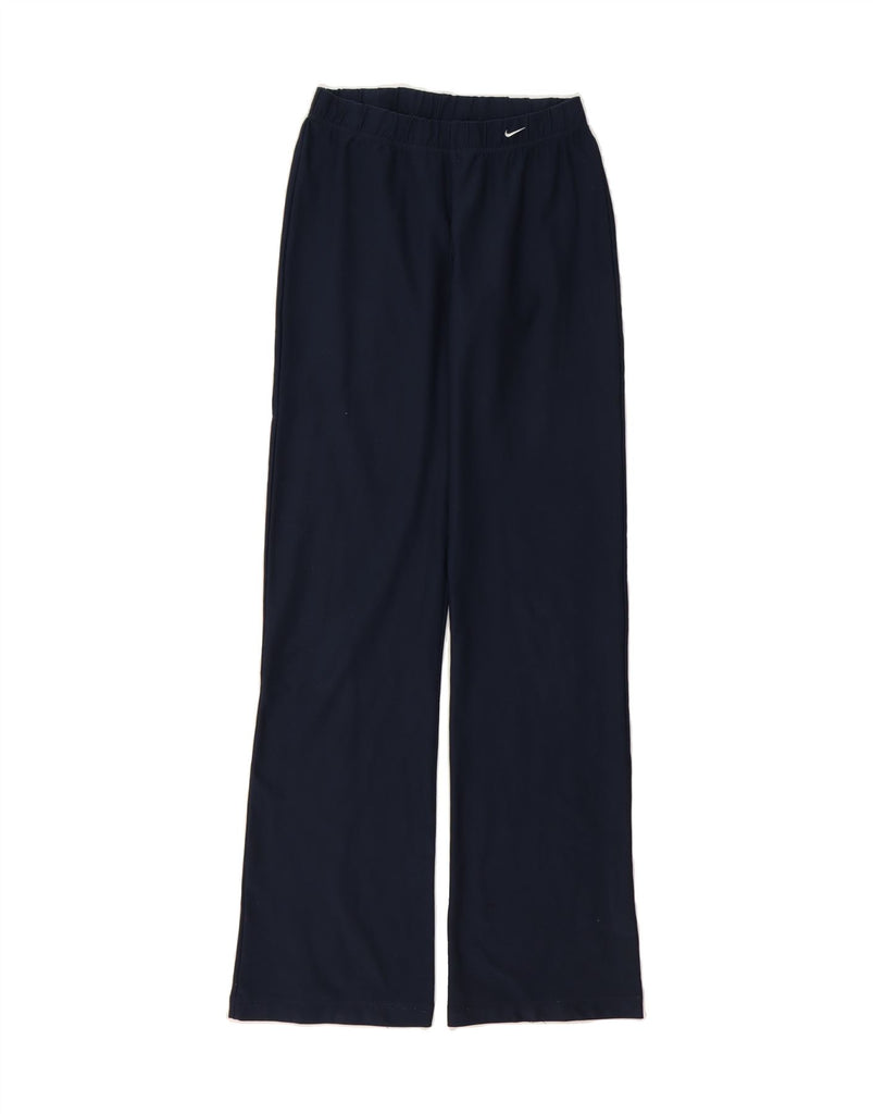NIKE Womens High Waist Tracksuit Trousers US 8/10 Medium Navy Blue Vintage Nike and Second-Hand Nike from Messina Hembry 