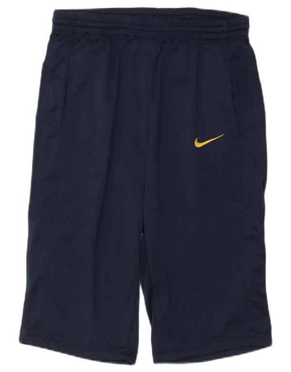 NIKE Mens Bermuda Sport Shorts UK 38/40 Medium  Navy Blue Polyester