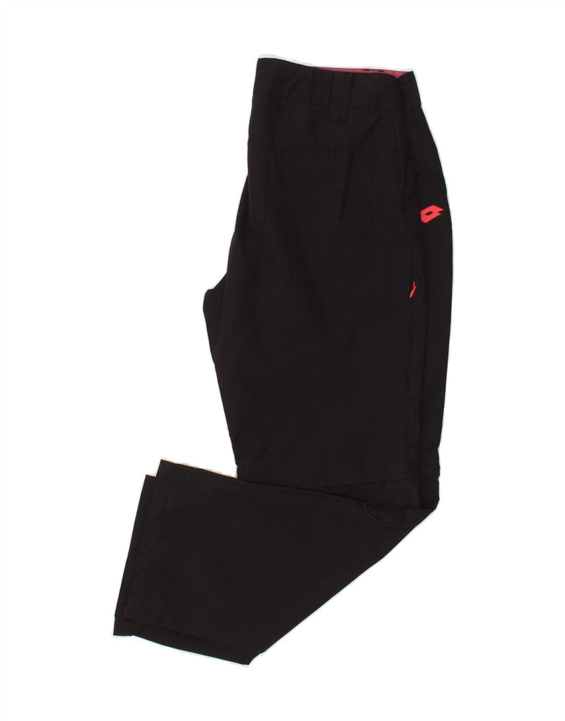 LOTTO Womens Straight Casual Trousers IT 42 Medium Black Vintage Lotto and Second-Hand Lotto from Messina Hembry 