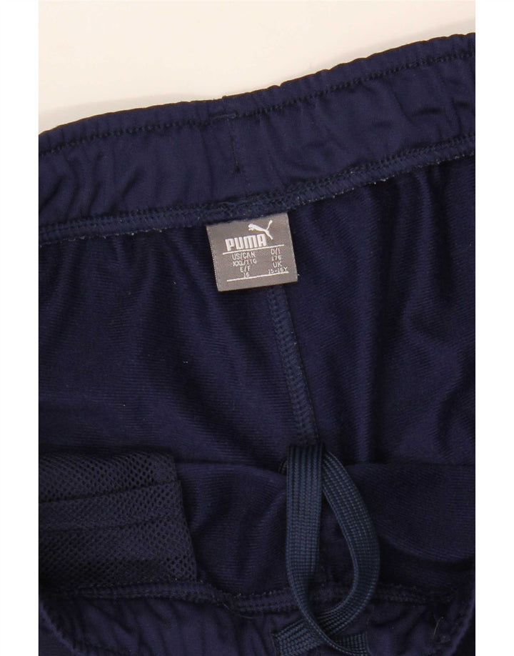 Puma Boys Tracksuit Trousers 15-16 Years Navy Blue Polyester