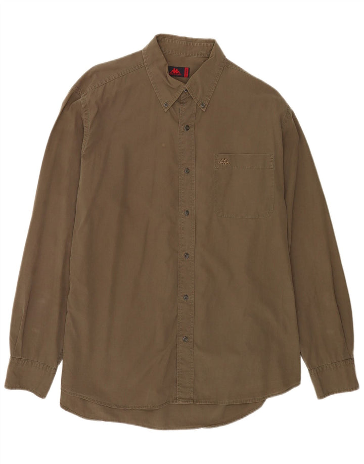 Kappa Mens Shirt XL Khaki Cotton