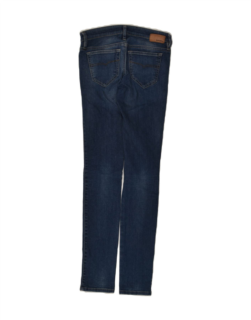 DIESEL Womens Low Waist Super Slim Skinny Jeans W25 L32  Navy Blue Cotton | Vintage Diesel | Thrift | Second-Hand Diesel | Used Clothing | Messina Hembry 