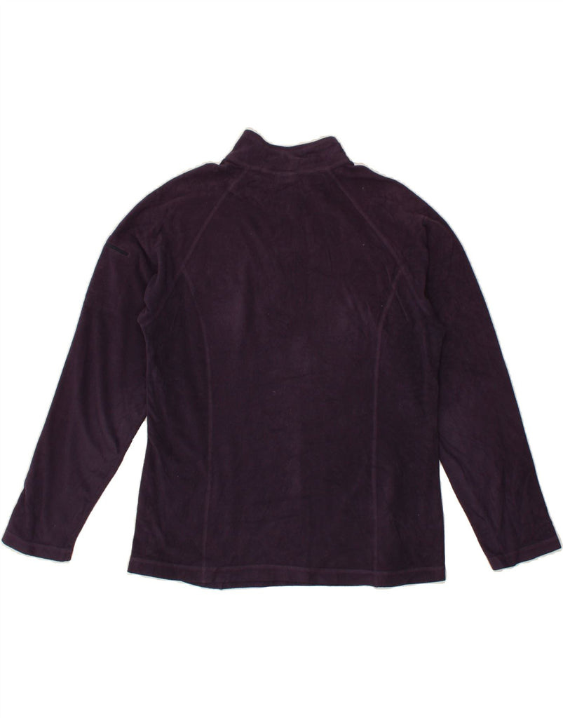 L.L.BEAN Womens Zip Neck Fleece Jumper UK 14 Medium Purple Polyester Vintage L.L.Bean and Second-Hand L.L.Bean from Messina Hembry 