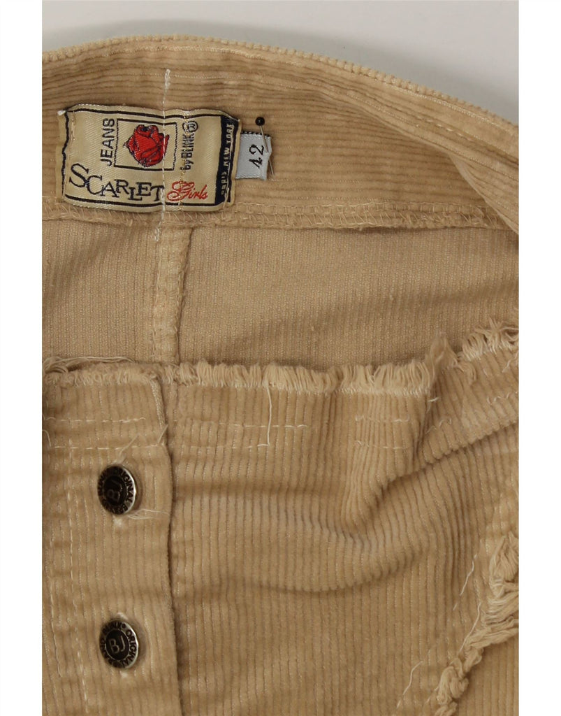 BLINK Womens Scarlet Corduroy Skirt EU 42 Large W32  Beige Vintage Blink and Second-Hand Blink from Messina Hembry 