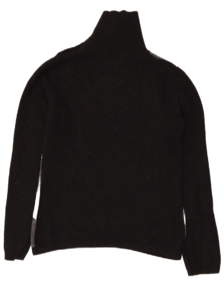 Max Mara Womens Weekend Button Neck Jumper Sweater UK 12 Medium Black