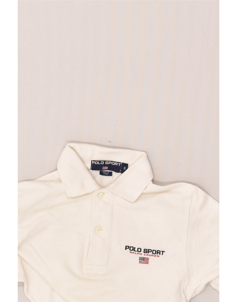 RALPH LAUREN Boys Polo Shirt 5-6 Years White Cotton | Vintage Ralph Lauren | Thrift | Second-Hand Ralph Lauren | Used Clothing | Messina Hembry 