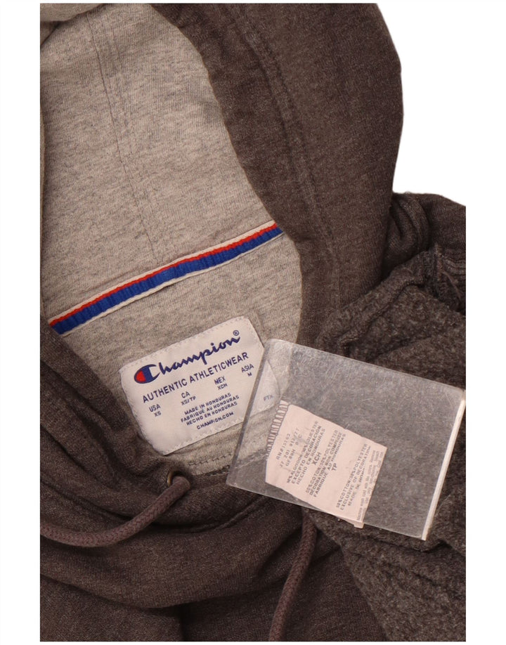 CHAMPION Mens Hoodie Jumper XS Grey Cotton