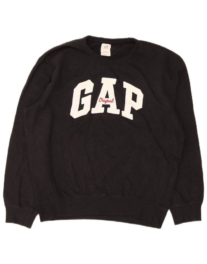 Gap Mens Graphic Sweatshirt Jumper Medium Black Cotton