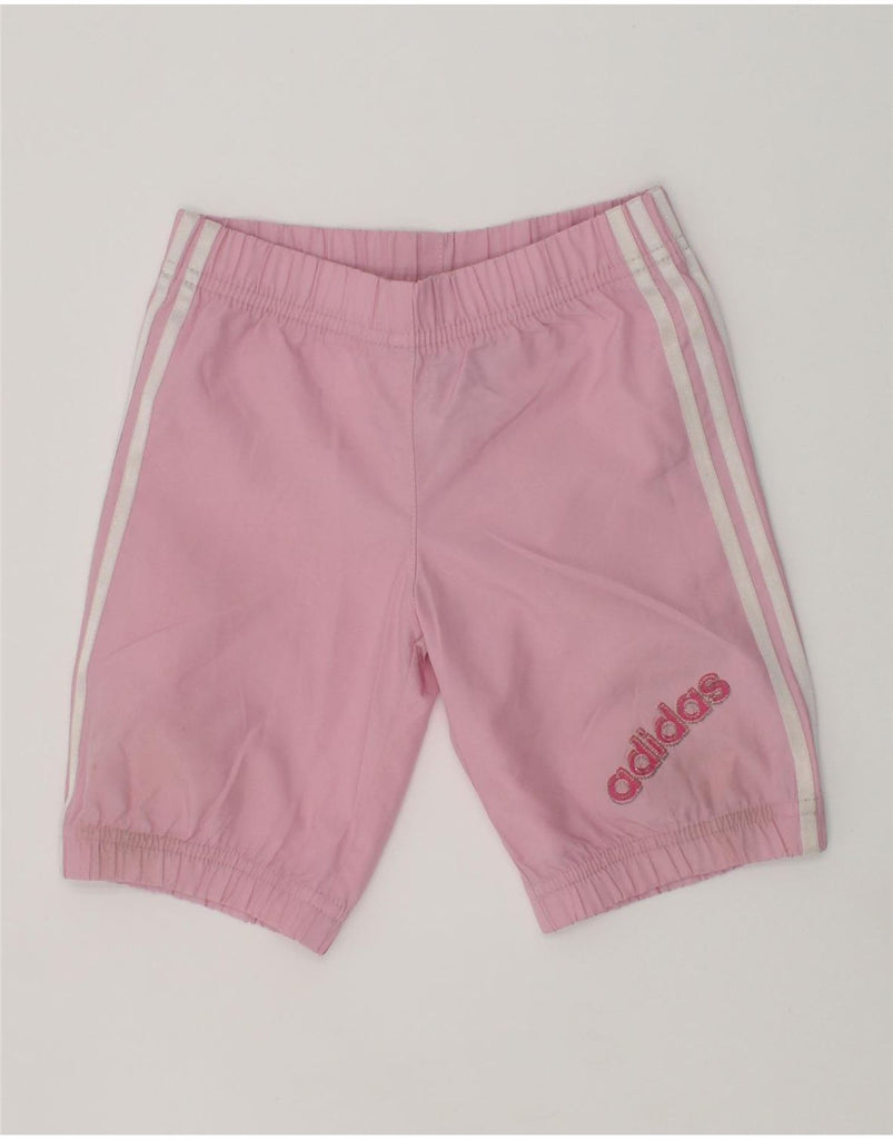 ADIDAS Baby Girls Sport Shorts 18-24 Months Pink Polyester | Vintage Adidas | Thrift | Second-Hand Adidas | Used Clothing | Messina Hembry 