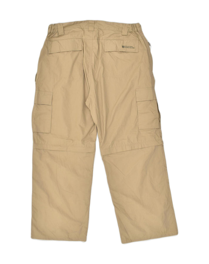 MOUNTAIN WAREHOUSE Mens Straight Cargo Trousers W38 L27 Beige Polyester | Vintage Mountain Warehouse | Thrift | Second-Hand Mountain Warehouse | Used Clothing | Messina Hembry 