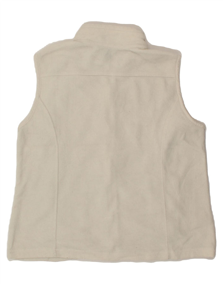 EDDIE BAUER Womens Fleece Gilet UK 18 XL White Polyester Vintage Eddie Bauer and Second-Hand Eddie Bauer from Messina Hembry 