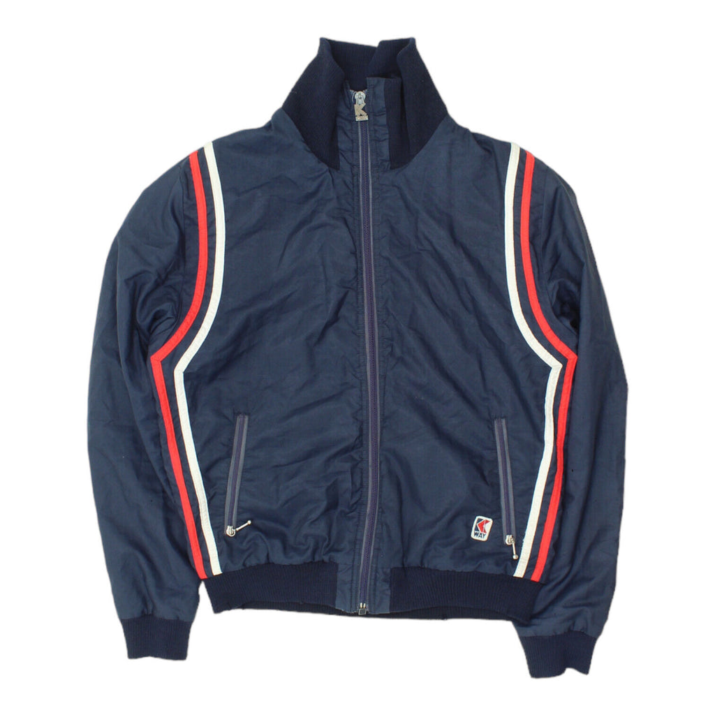 K-Way Mens Navy Track Jacket | Vintage Casual Designer Retro Sportswear VTG | Vintage Messina Hembry | Thrift | Second-Hand Messina Hembry | Used Clothing | Messina Hembry 