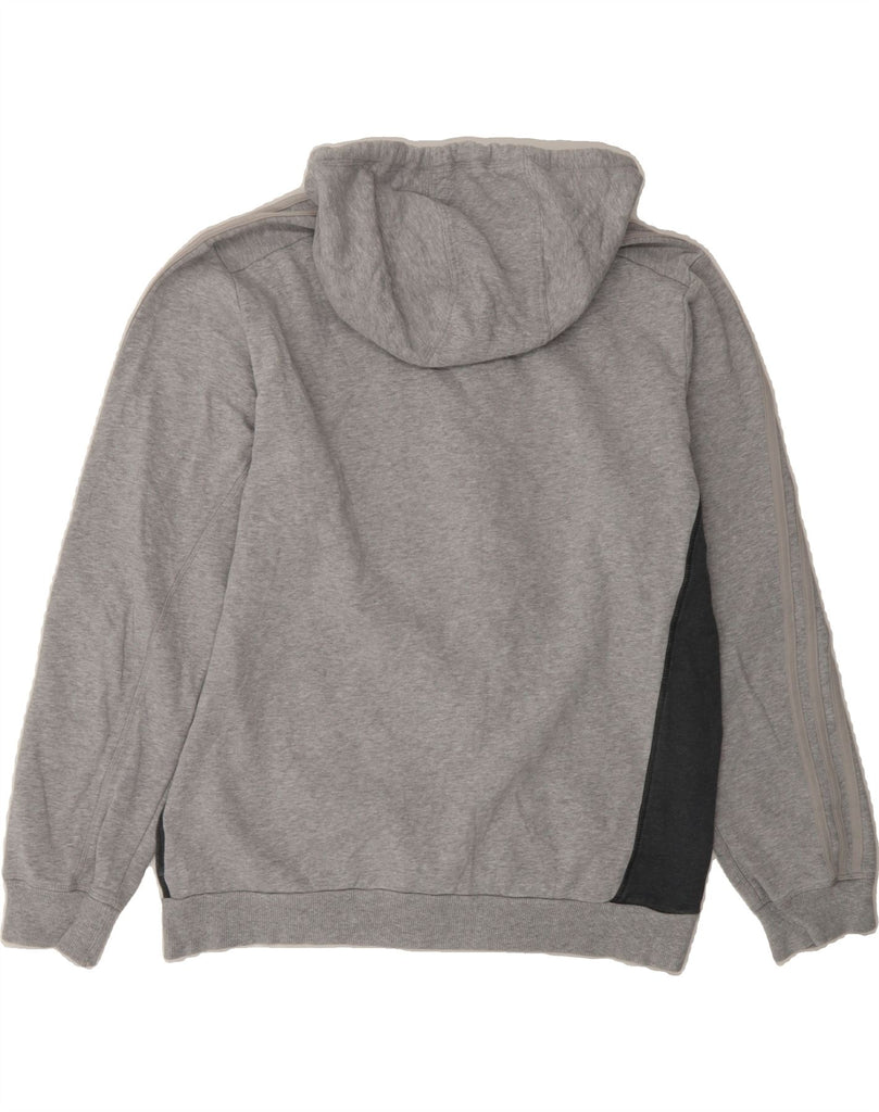 ADIDAS Mens Zip Hoodie Sweater Medium Grey Colourblock Cotton Vintage Adidas and Second-Hand Adidas from Messina Hembry 