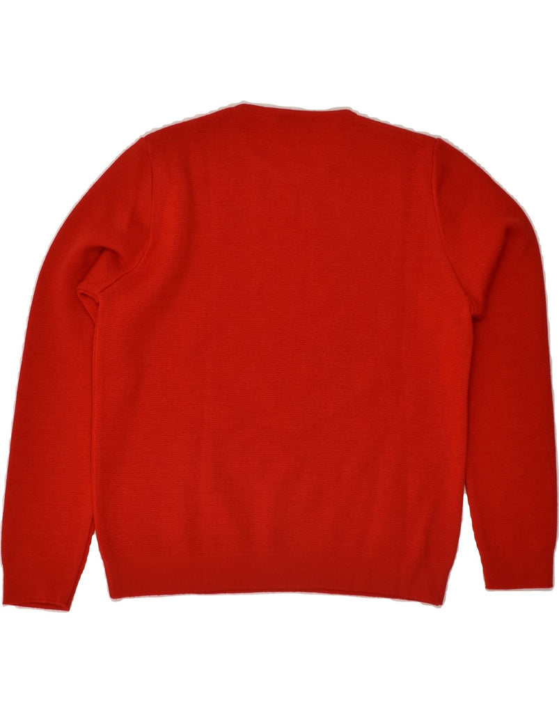 VINTAGE Womens Crew Neck Jumper Sweater IT 42 Medium Red Merino Wool | Vintage Vintage | Thrift | Second-Hand Vintage | Used Clothing | Messina Hembry 