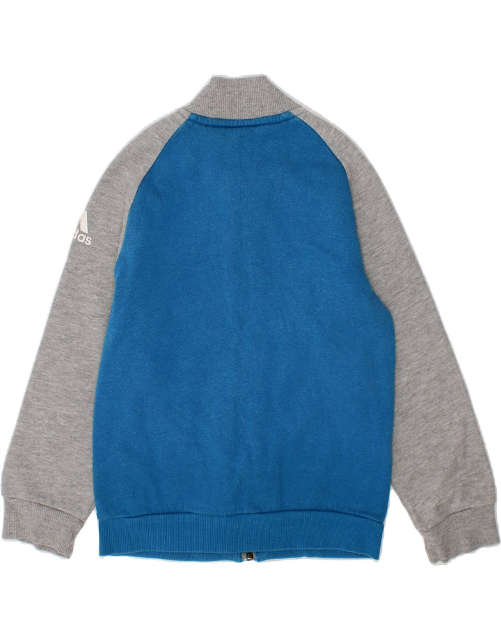 ADIDAS Boys Graphic Tracksuit Top Jacket 2-3 Years Blue Colourblock Cotton Vintage Adidas and Second-Hand Adidas from Messina Hembry 