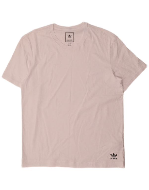 Adidas Mens T-Shirt Top XL White Cotton