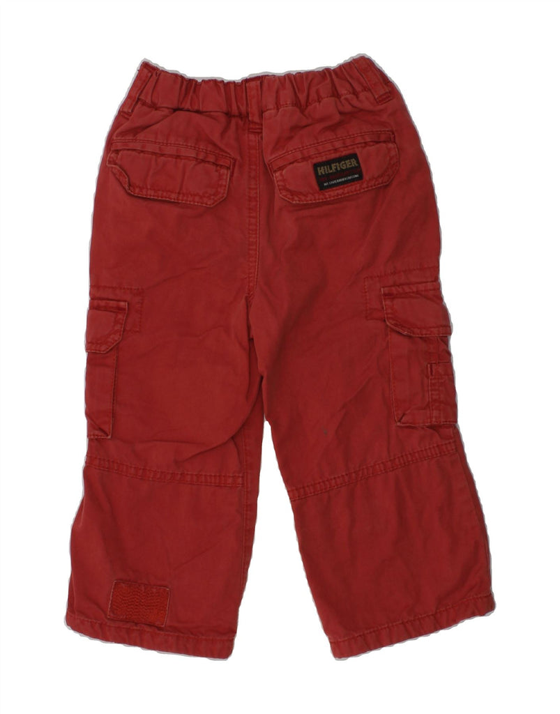 TOMMY HILFIGER Baby Boys Straight Cargo Trousers 18-24 Months W18 L12 Red | Vintage Tommy Hilfiger | Thrift | Second-Hand Tommy Hilfiger | Used Clothing | Messina Hembry 