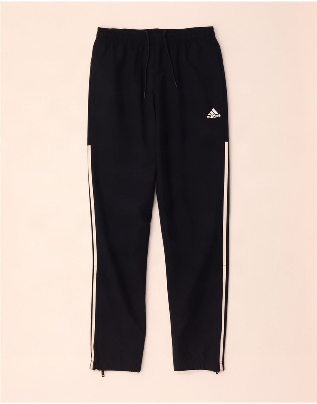 Adidas Mens Tracksuit Trousers Medium Black Polyester