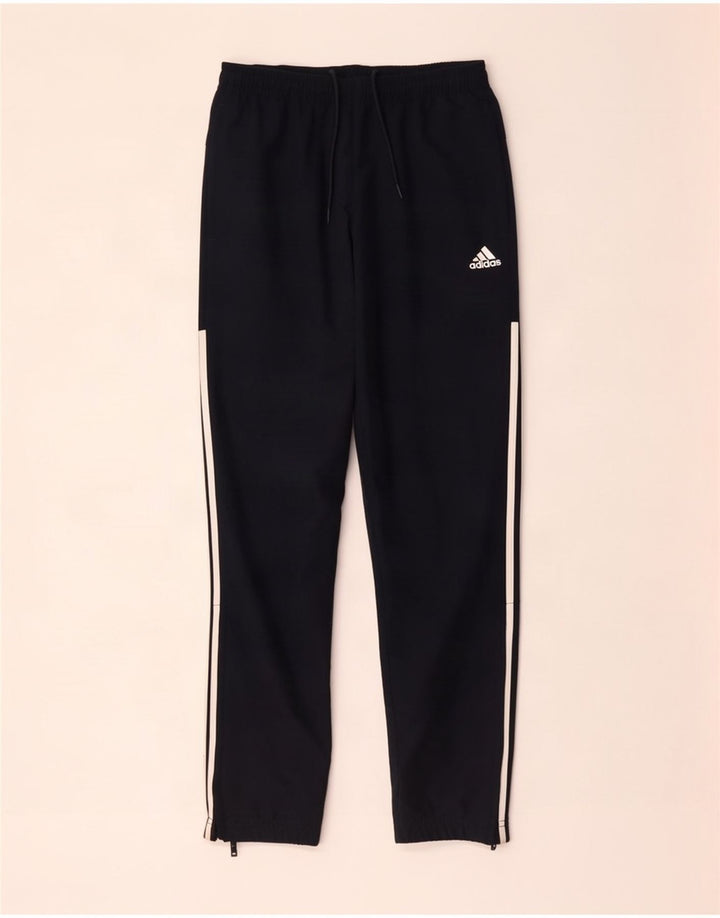 Adidas Mens Tracksuit Trousers Medium Black Polyester