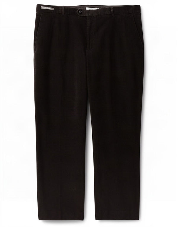 Marks & Spencer Mens Straight Corduroy Trousers W44 L29 Black Cotton