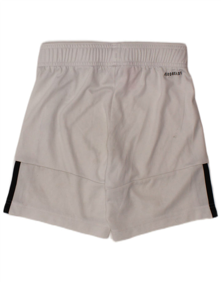 ADIDAS Boys Aeroready Sport Shorts 7-8 Years  White Polyester