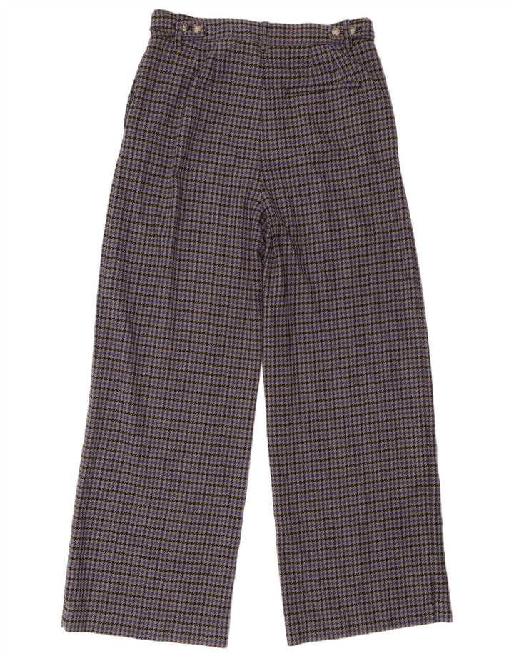 Marks & Spencer Womens Suit Trousers UK 14 Large W34 L32 Grey Houndstooth