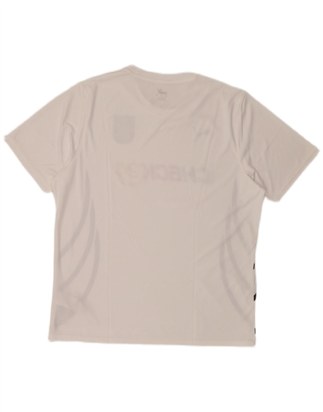 Puma Mens Deutshland Graphic T-Shirt Top XL White Striped Polyester