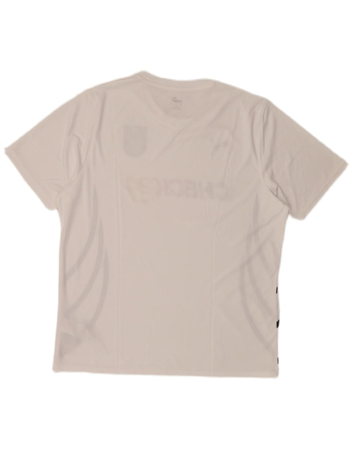 Puma Mens Deutshland Graphic T-Shirt Top XL White Striped Polyester
