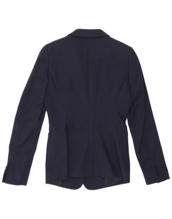 REISS Womens 1 Button Blazer Jacket UK 6 XS Navy Blue
