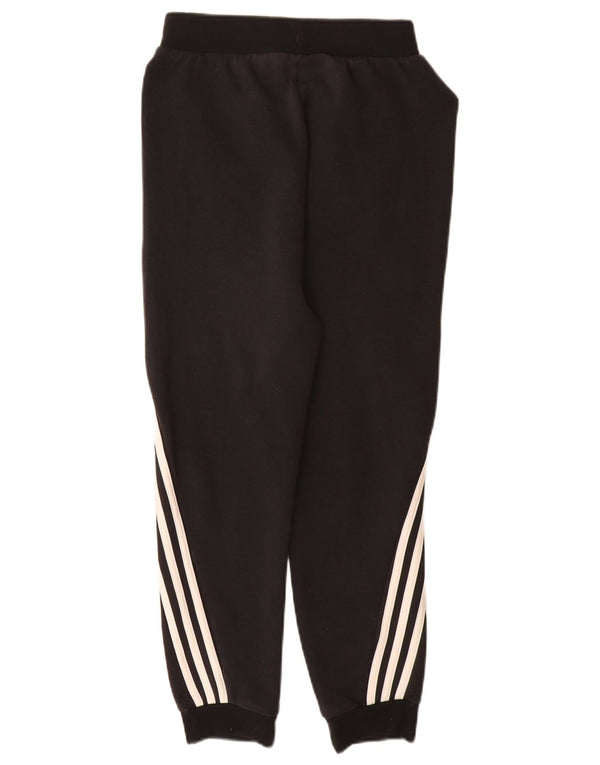 Adidas Boys Tracksuit Trousers Joggers 11-12 Years  Black Cotton