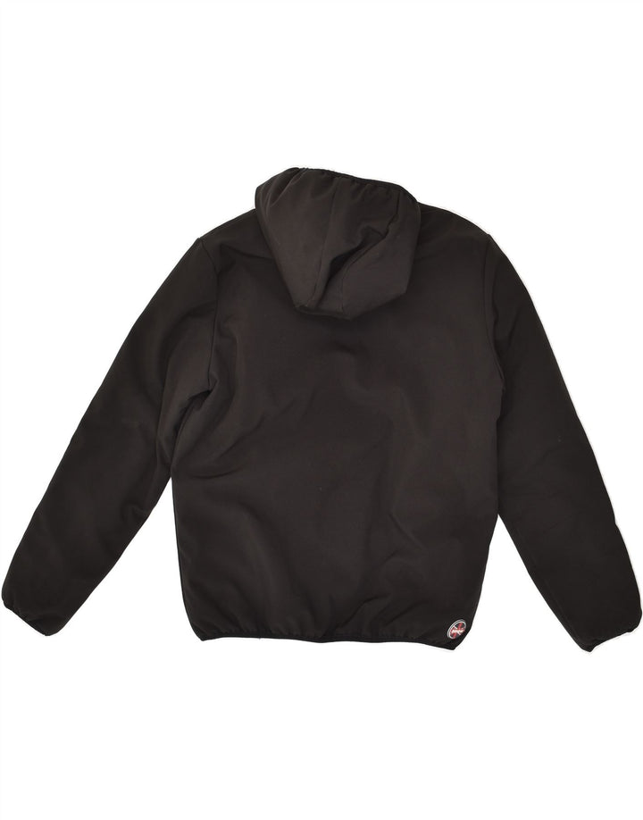 VINTAGE Boys Hooded Padded Jacket 11-12 Years Black Polyester | Vintage Vintage | Thrift | Second-Hand Vintage | Used Clothing | Messina Hembry 