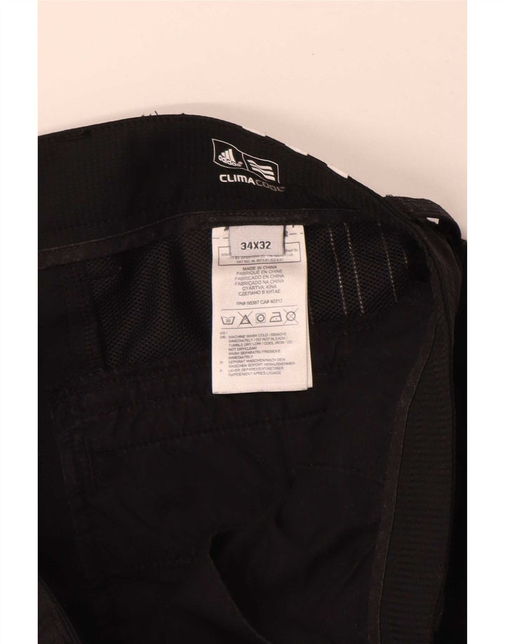 Adidas Mens Climacool Straight Chino Trousers W34 L32 Black Polyester