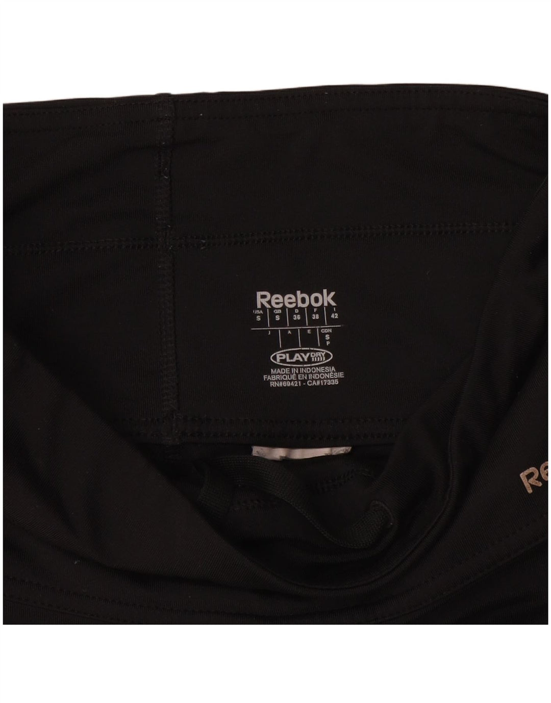 REEBOK Womens Leggings UK 10 Small  Black