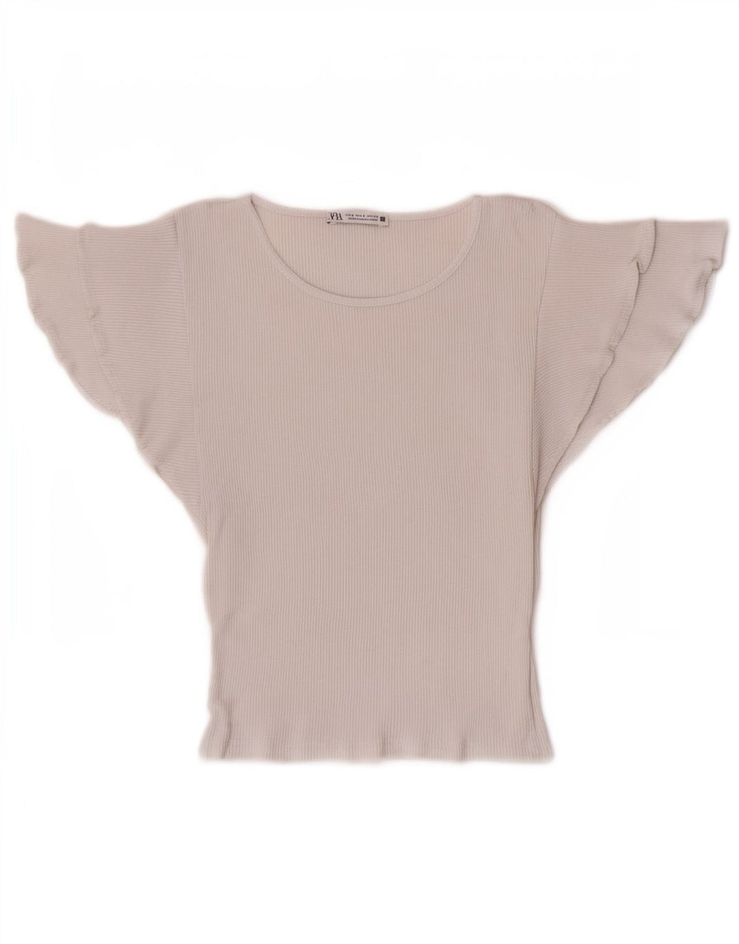 Zara Womens Crop Batwing Blouse Top UK 8 Small White Cotton