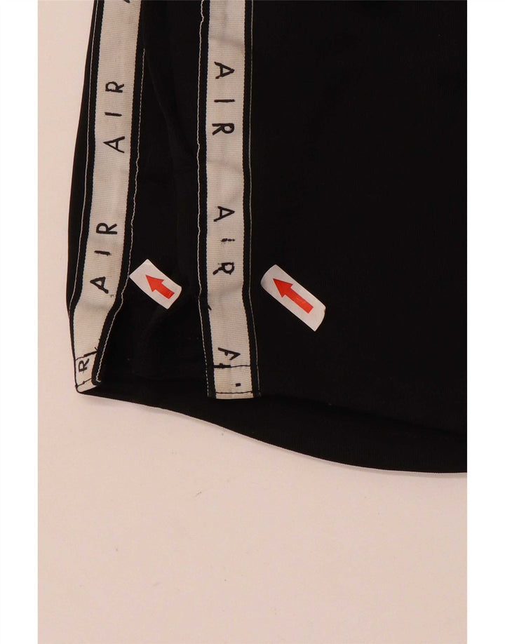 Nike Womens Graphic Sport Shorts UK 14 Medium Black Colourblock Polyester