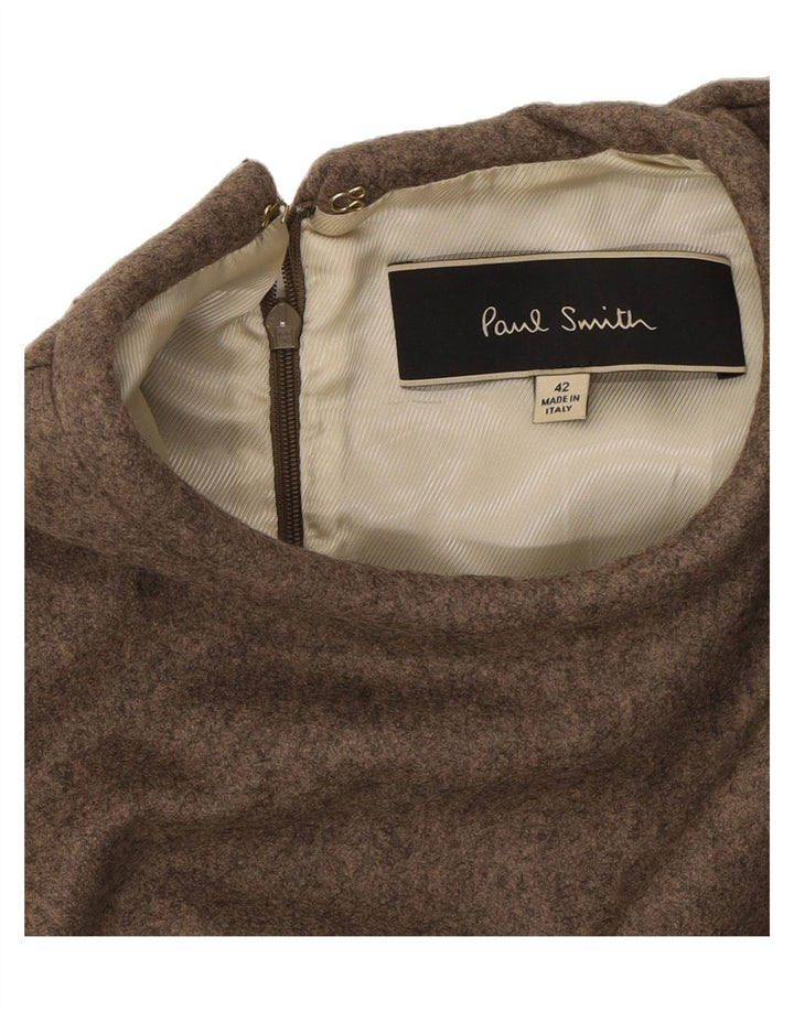 PAUL SMITH Womens Sheath Dress IT 42 Medium Brown Virgin Wool Vintage Paul Smith and Second-Hand Paul Smith from Messina Hembry 