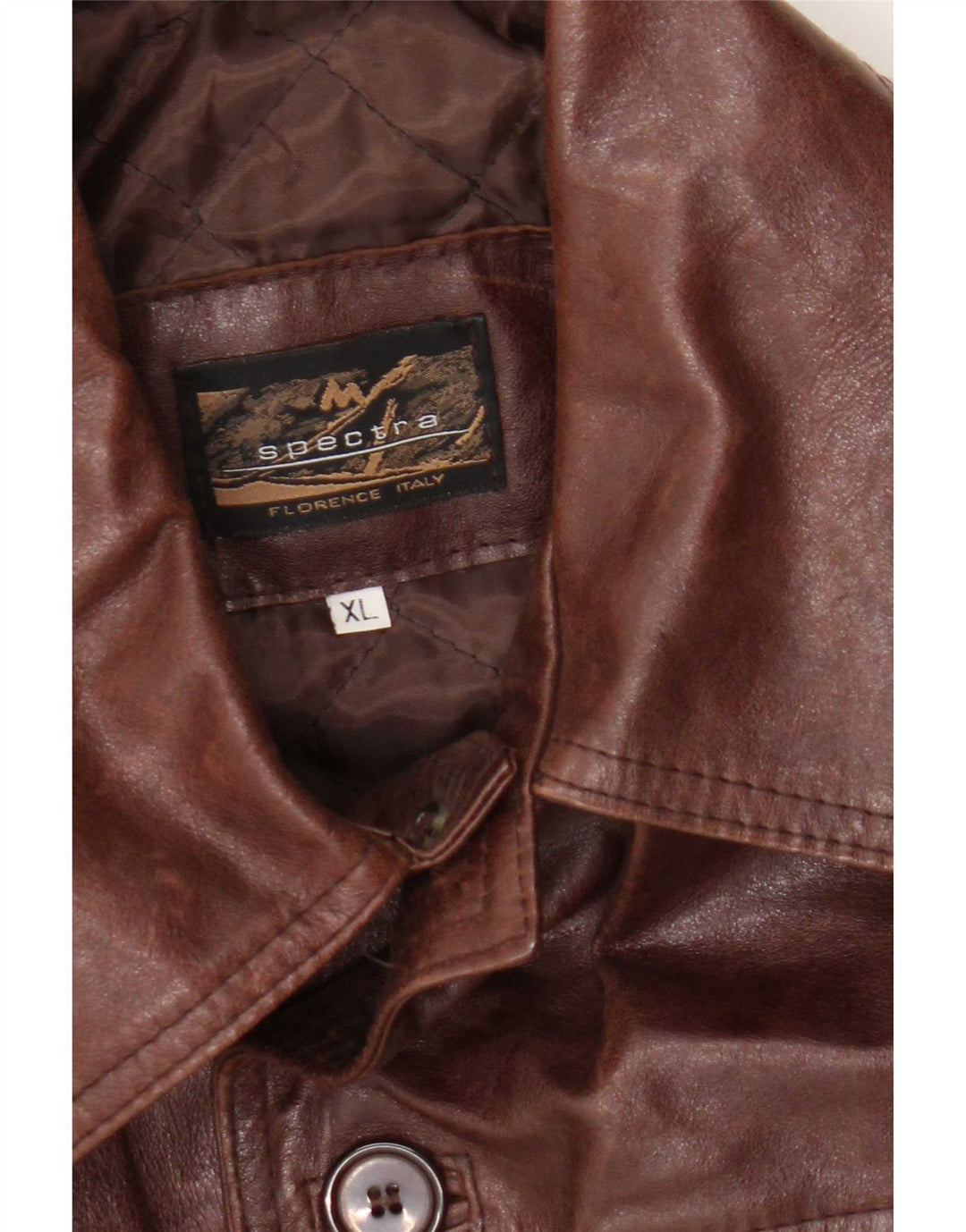 Spectra Mens Leather Jacket UK 42 XL Brown
