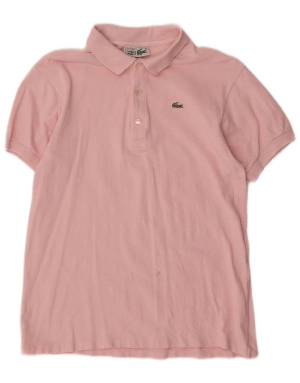 Lacoste Womens Polo Shirt Size 42 Large Pink Cotton