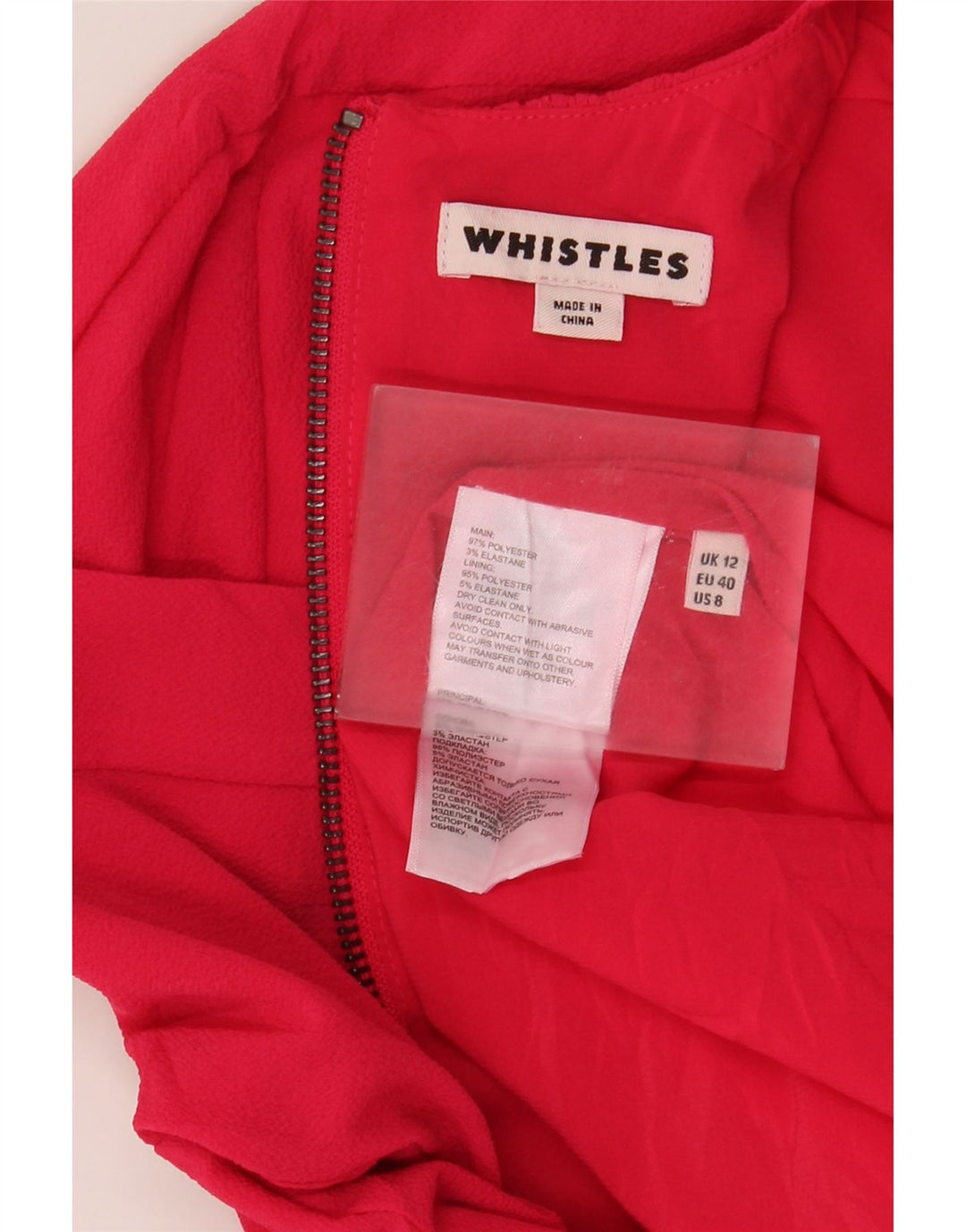 Whistles Womens Sheath Dress UK 12 Medium Red Polyester