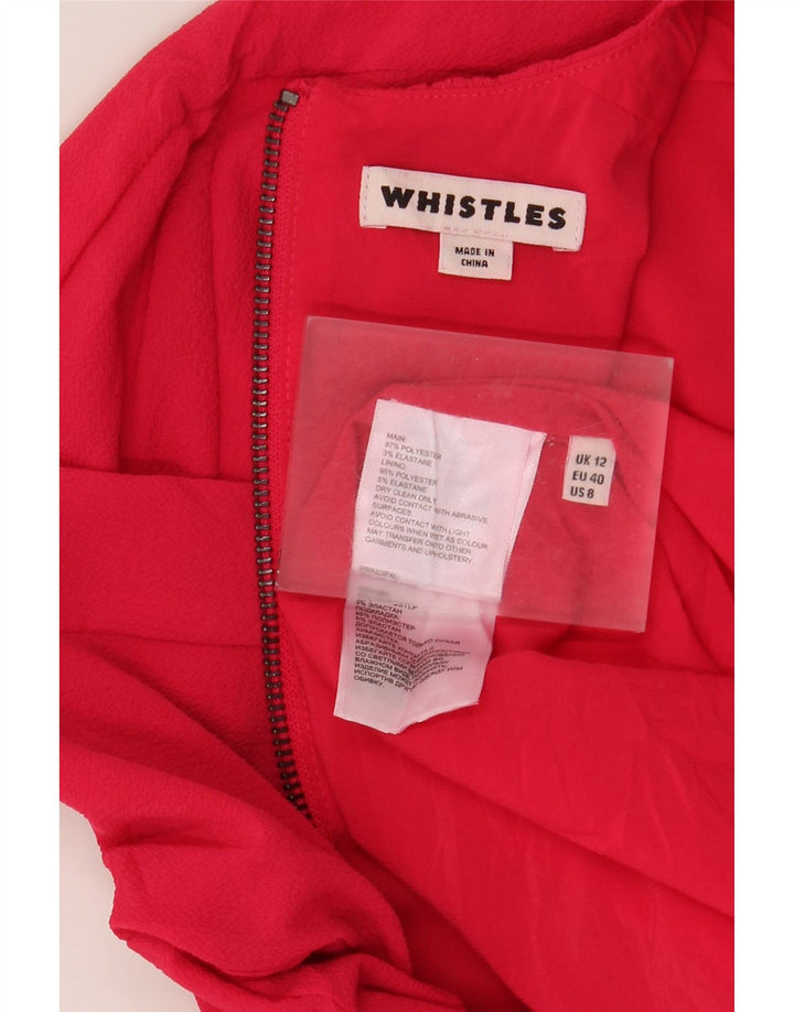 Whistles Womens Sheath Dress UK 12 Medium Red Polyester