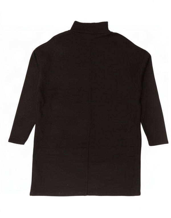 Zara Womens Oversized Jumper Dress UK 14 Medium Black Viscose