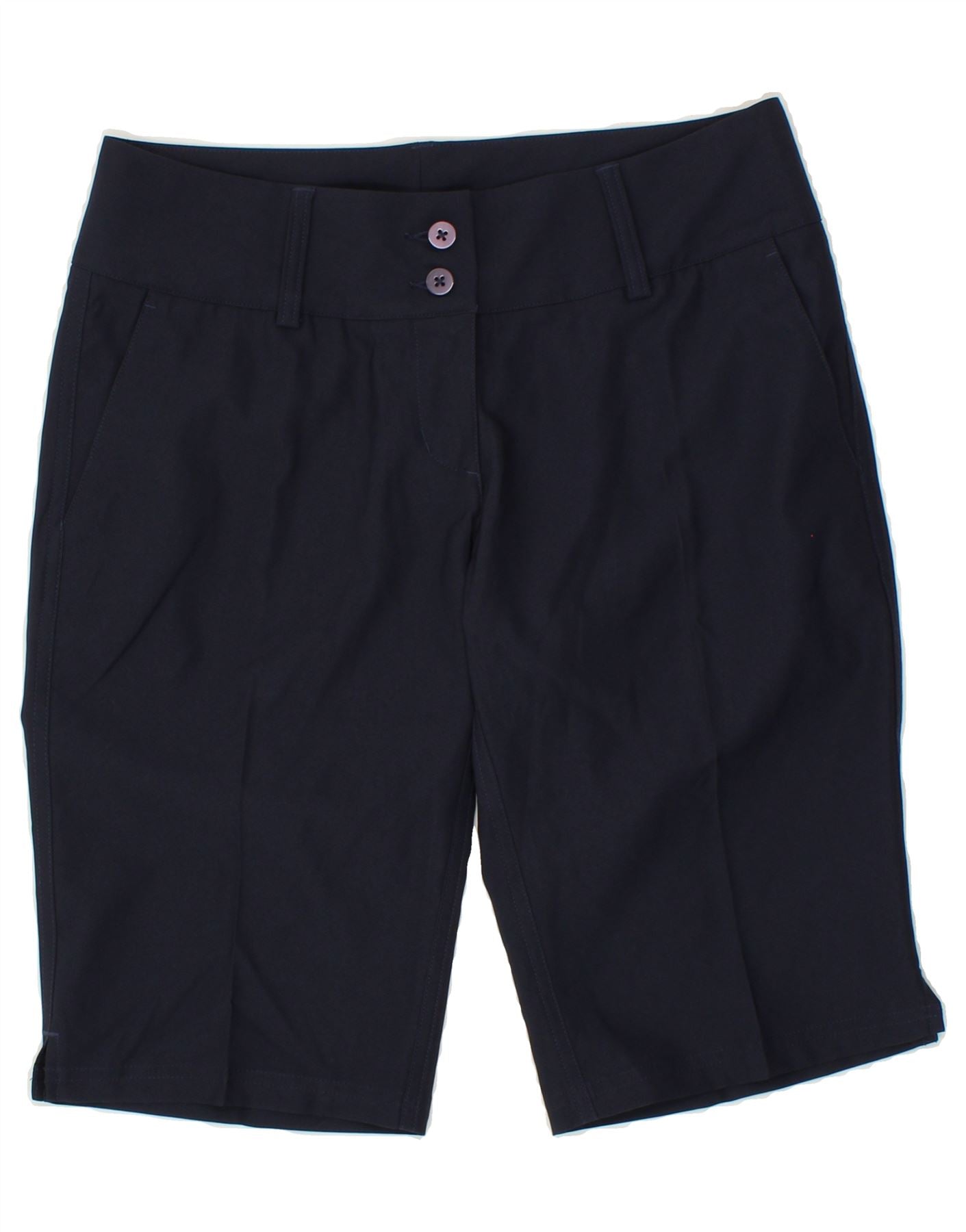 ADIDAS Womens Climalite Bermuda Shorts US XS W30 Navy Blue