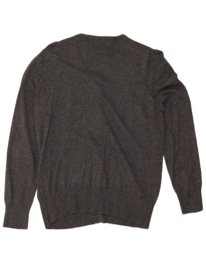 Marks & Spencer Womens Cardigan Sweater UK 14 Medium Grey Viscose